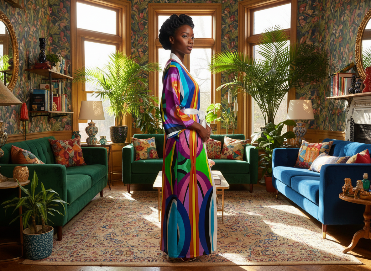 ABEILLE CREATIONS- Queen Félicité- Long Kimono Robe
